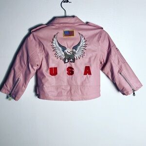 Kids Outdoor Habitat  faux leather jacket Sz 4T